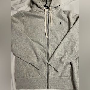 Grey polo zip up